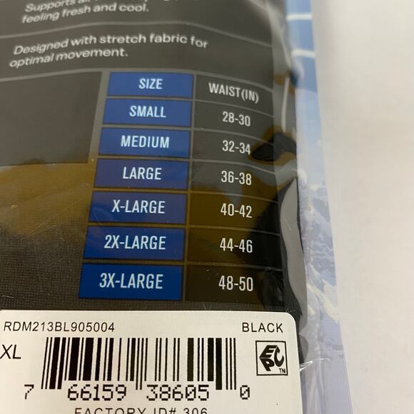 Reebok Mens performance Base Layer Pant Fly Pro-Series Black Mesh XL 40-42 NEW - Picture 7 of 9